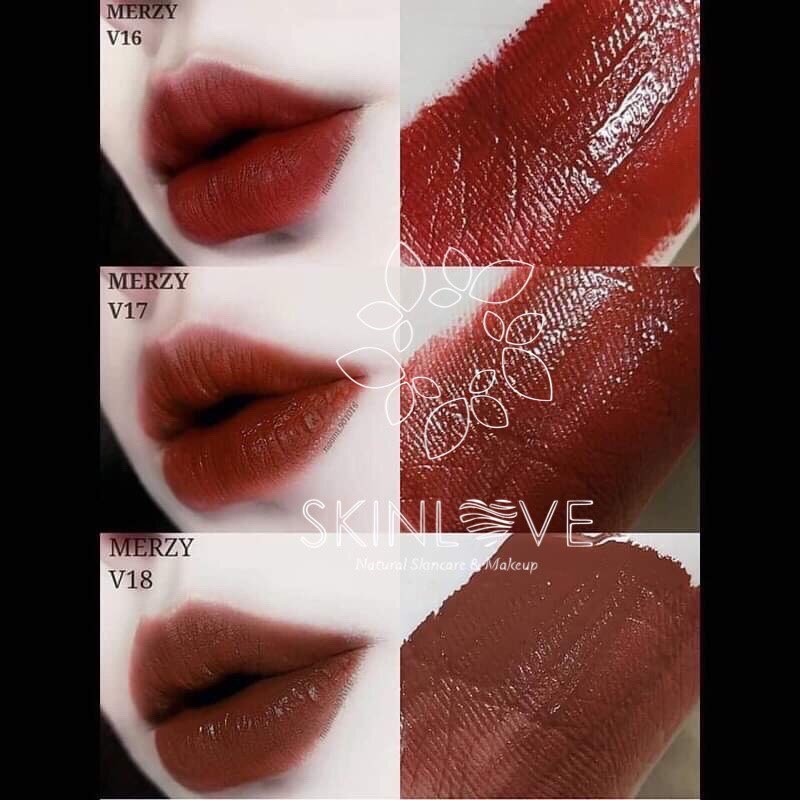 [V13-V22] Son Kem Lì Merzy The First Velvet Tint [V6 Vỏ xanh]