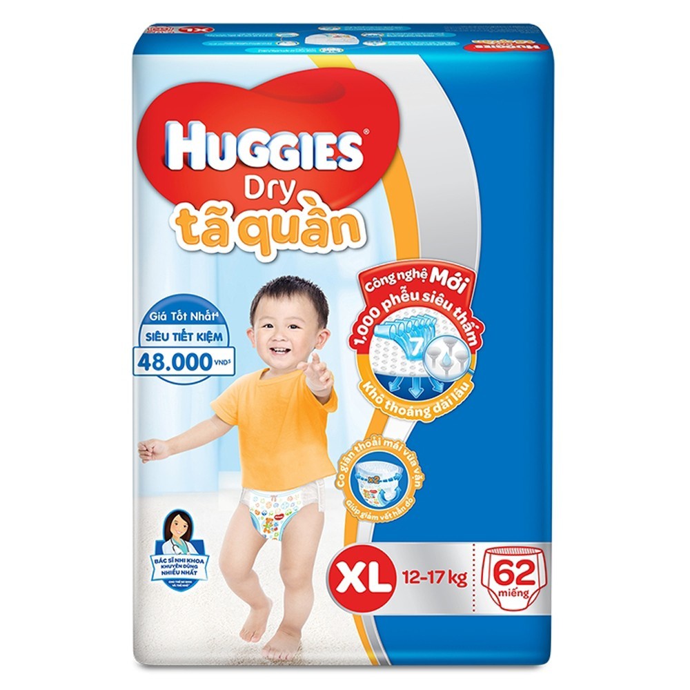 Bỉm tã quần Huggies Dry size M42