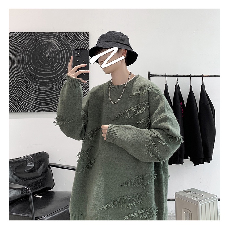 Áo sweater form rộng Unisex nam nữ Big Size Áo sweater trơn nam nữ form rộng áo tay dài unisex chất len rách học sinh