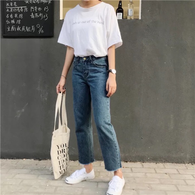 Quần jeans rách gấu QJ004