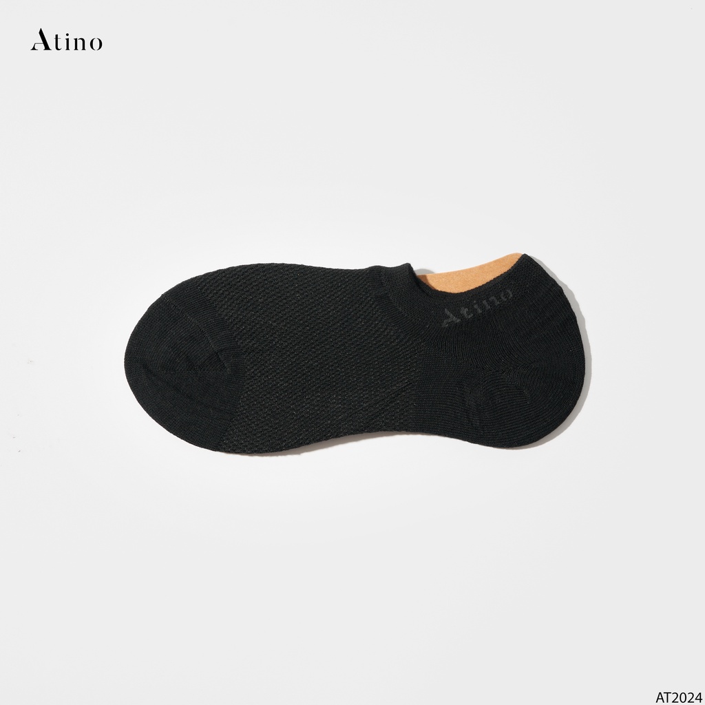 Tất nam Không Cổ Cotton Premium ATINO thiết kế lưới thông hơi thoáng khí khử mùi thấm mồ hôi AT2024