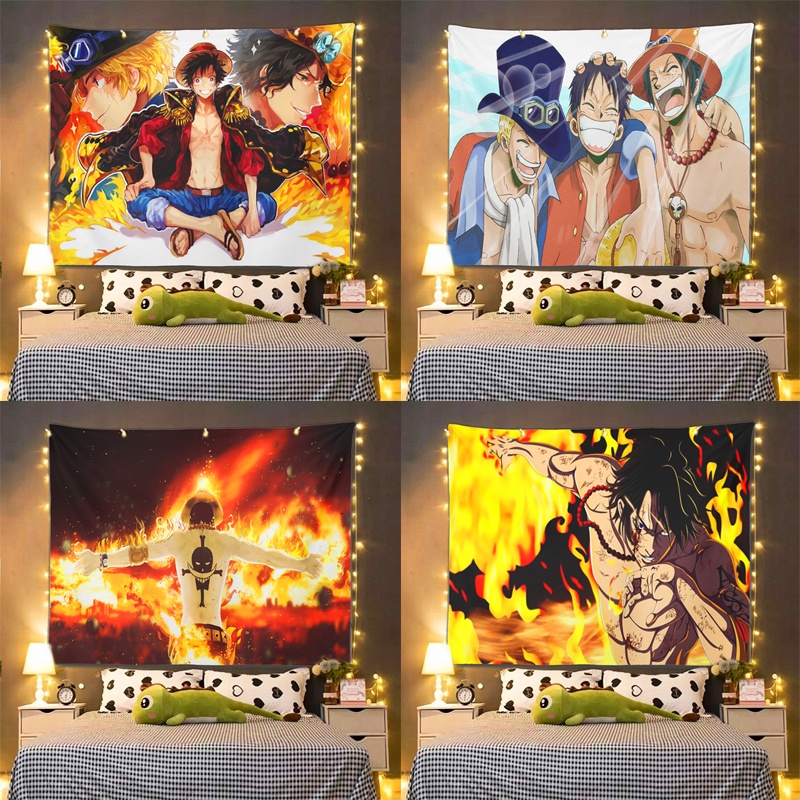 Tranh cao cấp Ace one piece Luffy anime Tranh vải treo tường Decor phòng ngủ trang trí phòng khách IN THEO YÊU CẦU 2