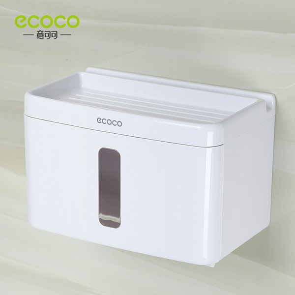 Hộp đựng giấy lau tay đa năng Ecoco có 2 rãnh cắt giấy