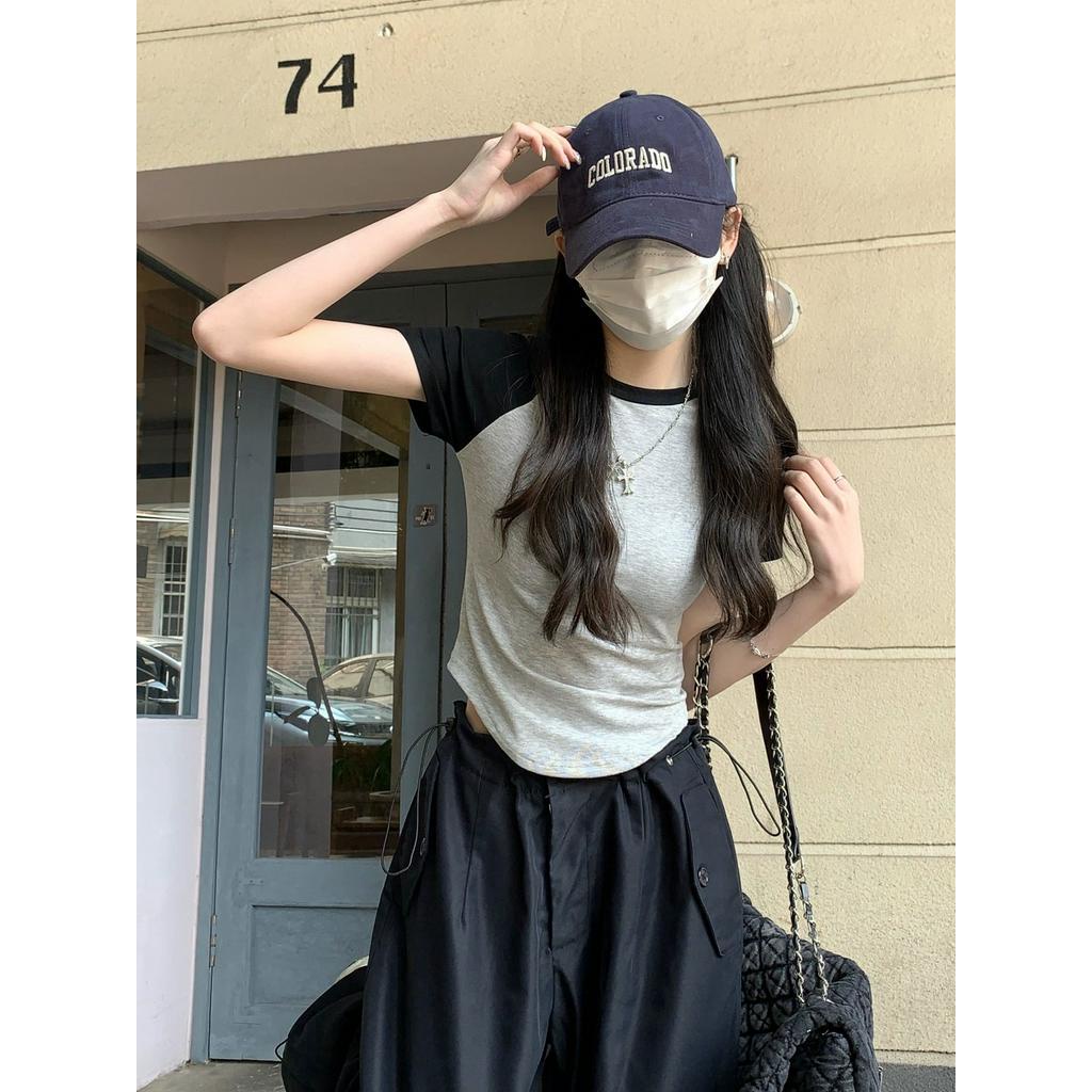 Áo Thun Ngắn Tay Dáng Ôm Thời Trang Cho Nữ 61289