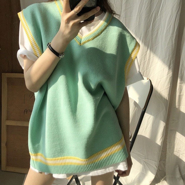 [HÀNG SẴN] Áo gile nhiều màu mác chữ siêu xinh dễ phối đồ