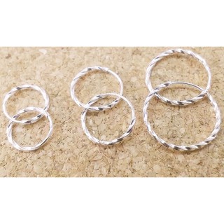 Khuyên Tai - Khuyên Vành Tai Bạc Tròn Xoắn