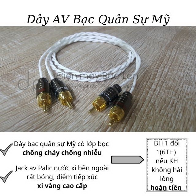 ( Bạc Quân Sự Mỹ ) Dây AV Xịn, Day Tín Hiệu AV