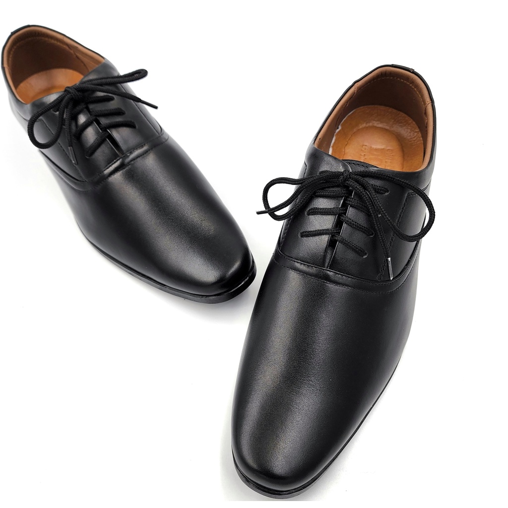 Giày nam da bò thật 100% thiết kế kiểu cột dây thời trang đế cao 3cm hỗ trợ tăng chiều cao DGTCD