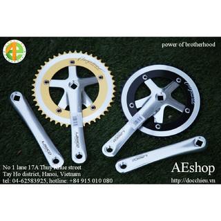đĩa trước xe đạp Fixed Gear đĩa trước xe đạp lòng chảo 46 răng hợp kim nhôm Lasco