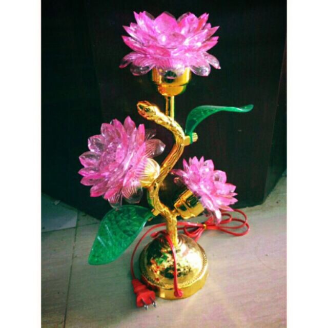 Đèn thờ phật 3 bông sen 3T5 đổi màu