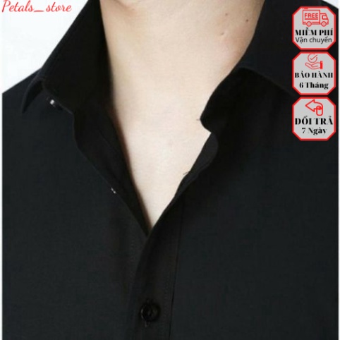 Big Sale Áo Sơ Mi Nam Dài Tay Vải Cotton Lụa Thái Chống Nhăn Chống Xù Cực Sang Trọng - Petals_store
