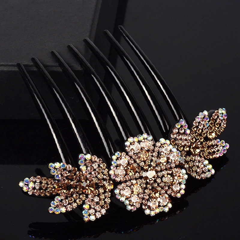 Ygt Lược Cài Tóc Hình Hoa Đính Đá Lấp Lánh Dành Cho Nữ