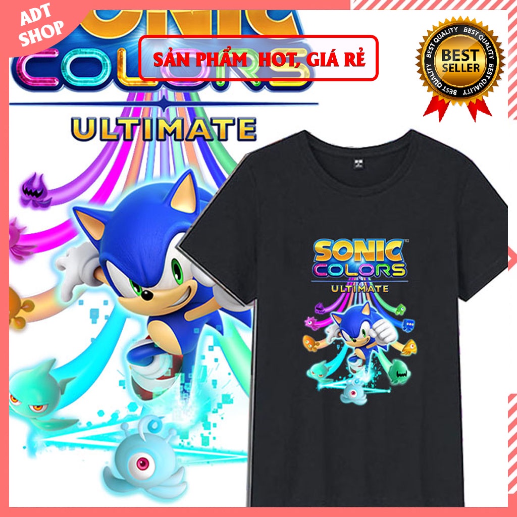 Áo thun sonic nhím xanh tốc độ bé trai bé gái đều mê đủ size màu đen trắng cực ngầu nhiều mẫu HOT
