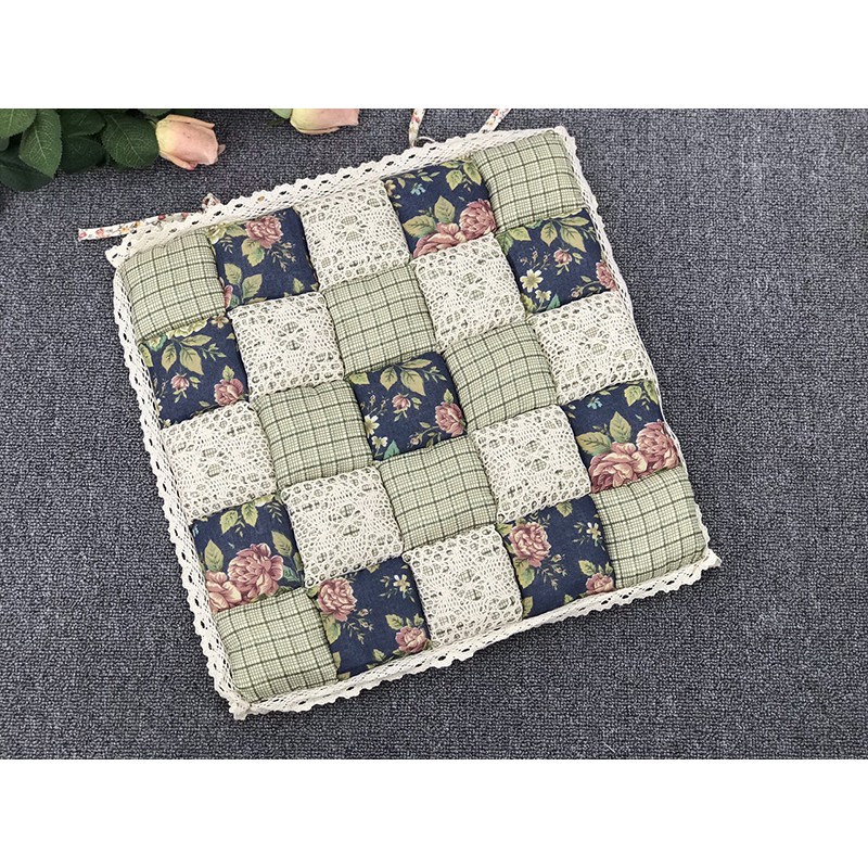 Nệm lót ghế ngồi ô vuông ghép chần