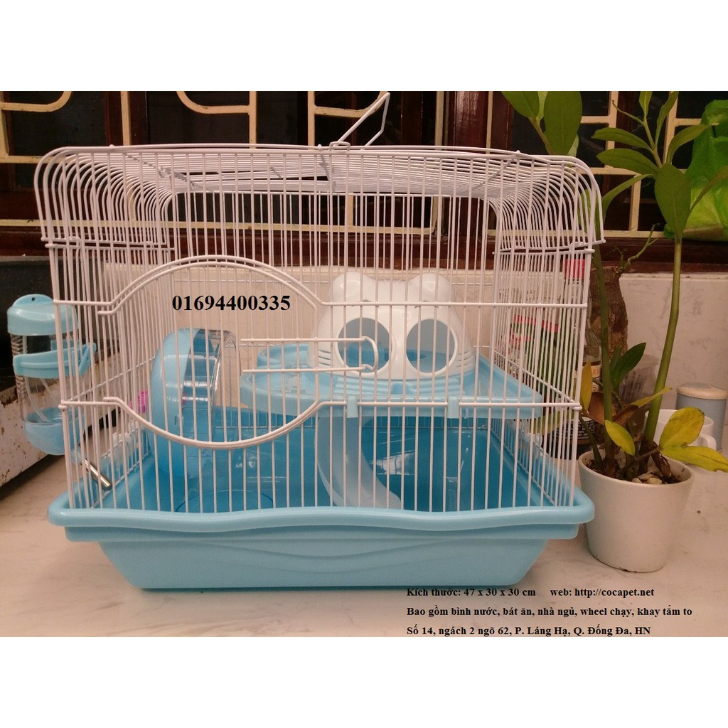Lồng hamster mèo sang trọng full đồ như hình kích thước 36 x 27 x 30 cm