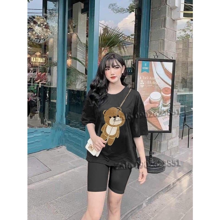 SET BỘ LỬNG THỜI TRANG THÊU GẤU NGỘ NGHĨNH SIÊU DỄ THƯƠNG
