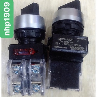 Công tắc xoay 2 vị trí tự giữ phi 22 MRS-R2A1, Hanyoung Nux