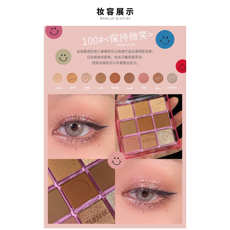 Bảng phấn mắt Flortte chín màu tông lì và ánh ngọc trai trẻ trung ABG MAKEUP