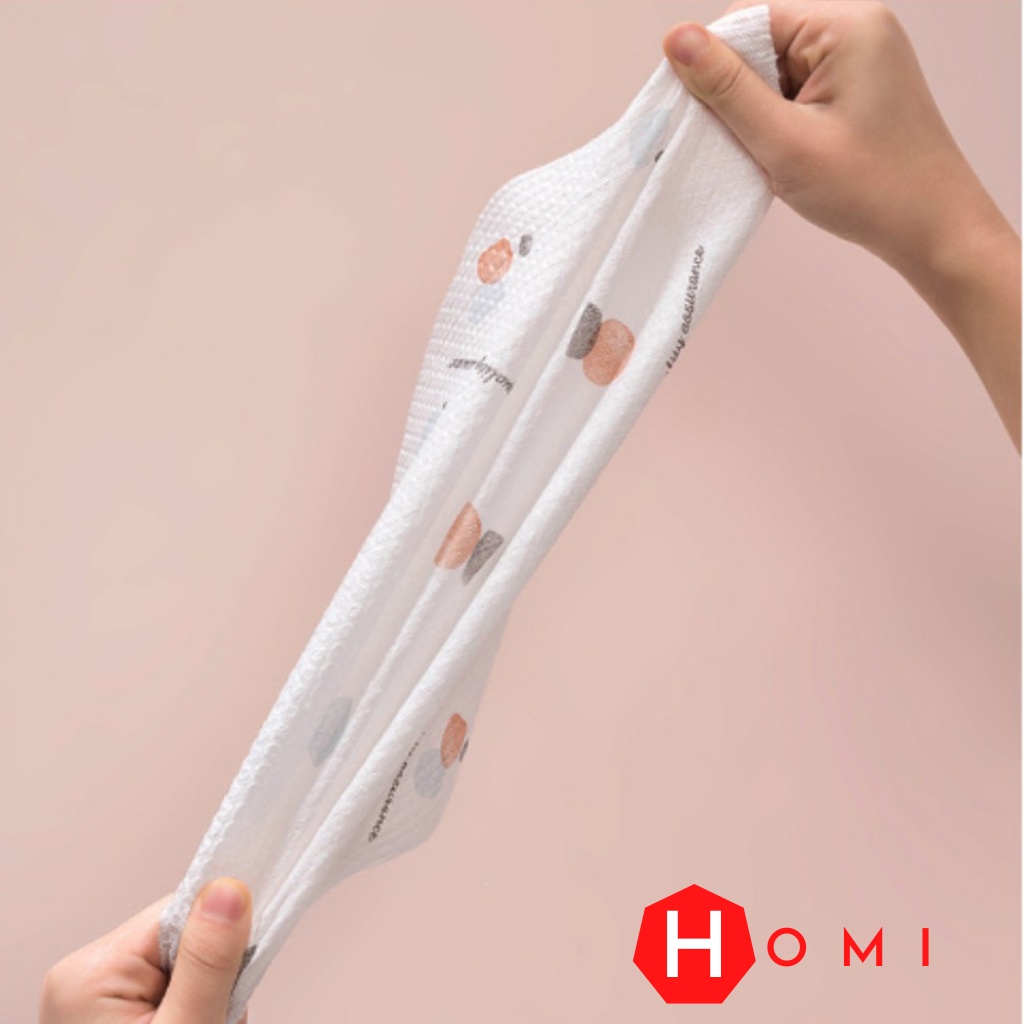 Khăn lau bếp đa năng , Cuộn giấy lau hoa văn chất liệu rayon có thể giặt được, sử dụng nhiều lần - Danami