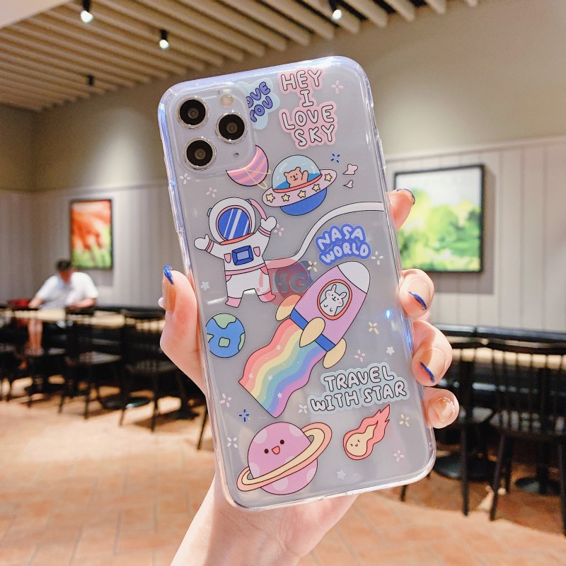 Ốp điện thoại trong suốt hình phi hành gia cho Samsung Galaxy S3 S4 Mini S5 S6 S7 Edge Plus S8 S9 S10 5g S10E S20 Plus | BigBuy360 - bigbuy360.vn