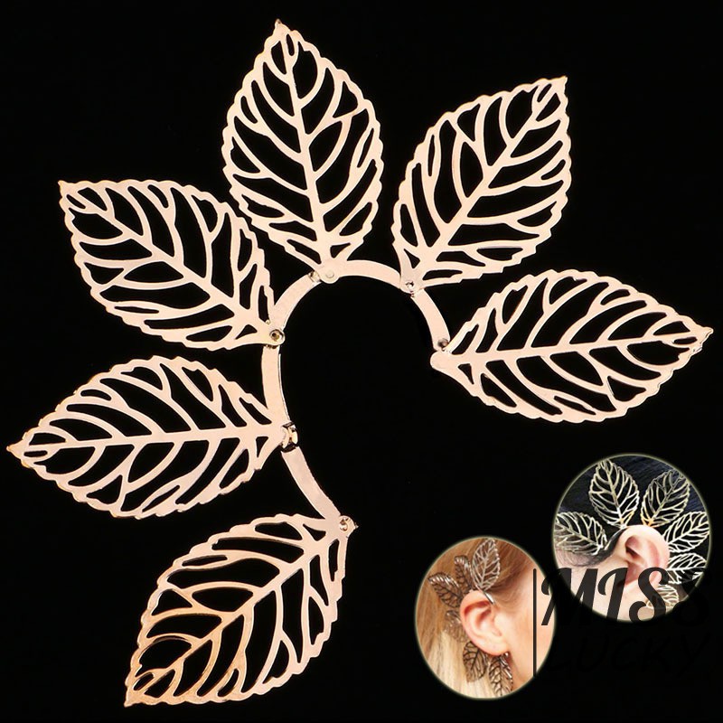 Khuyên vành tai hình lá cá tính cho nữ