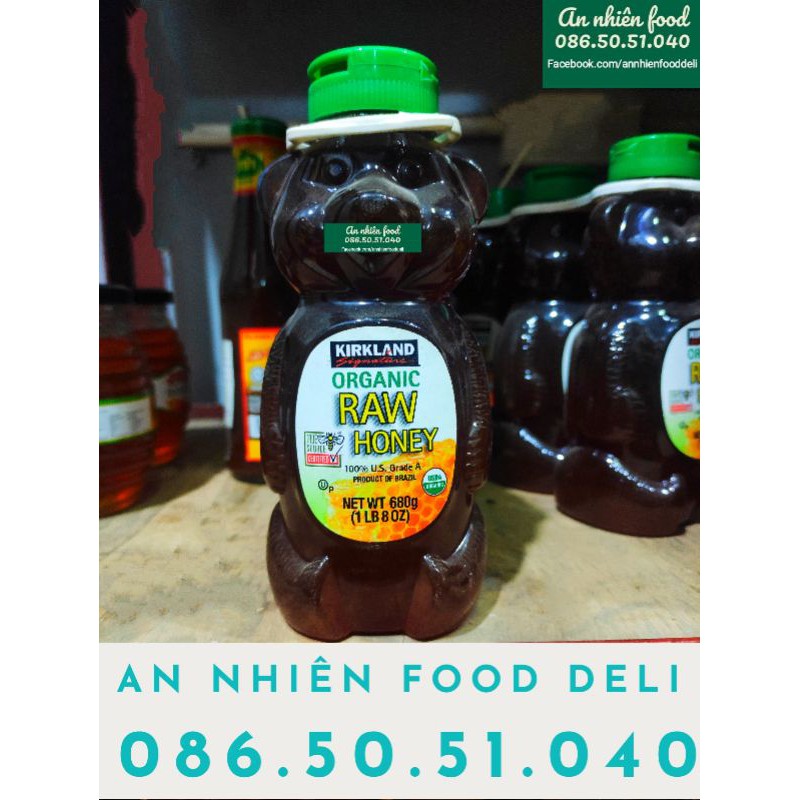 Mật Ong Hữu Cơ Nguyên Chất Organic Raw Honey Kirkland USA 680GM