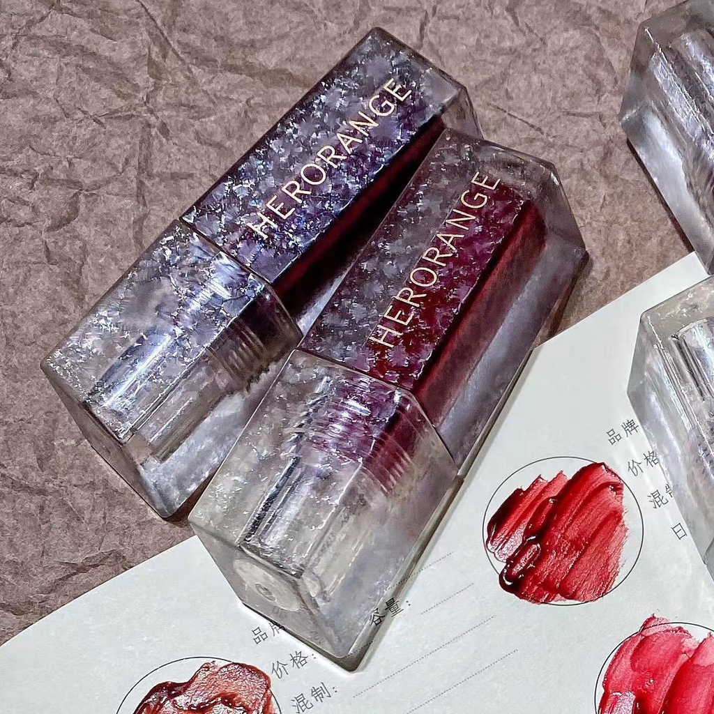 Son Bóng Hiệu Ứng Gương Không Thấm Nước Lâu Trôi Thiết Kế Hình Bông Hoa Độc Đáo