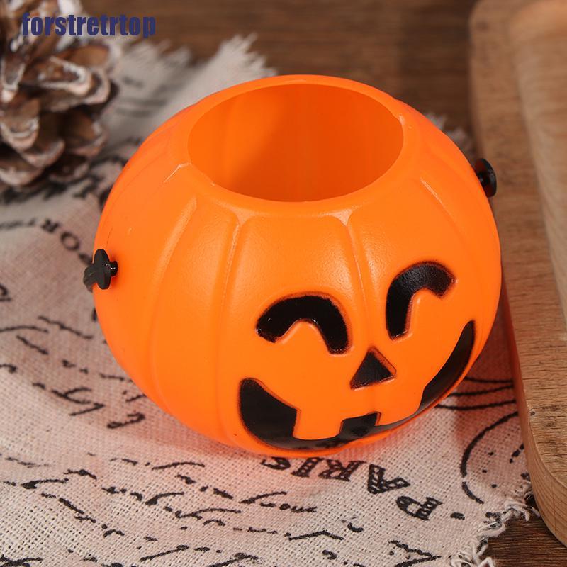 Giỏ Nhựa Hình Bí Ngô Trang Trí Halloween Xinh Xắn