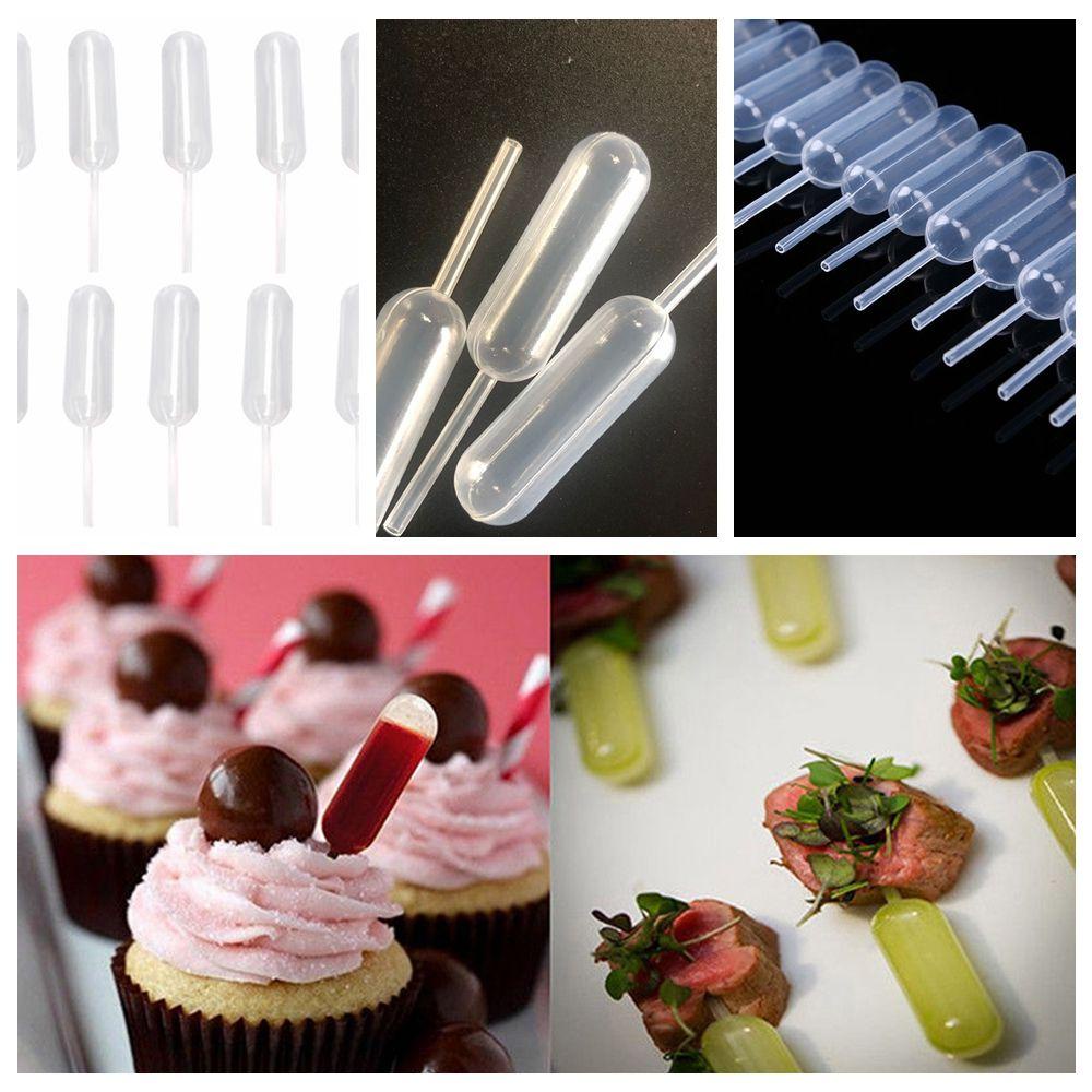 Bộ 50 Ống Nhỏ Giọt Bằng Nhựa Dùng Để Trang Trí Bánh Cupcake