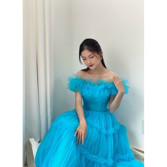 MS1288V ĐẦM MAXI DÚN TRỄ VAI full size S/M/L/XL