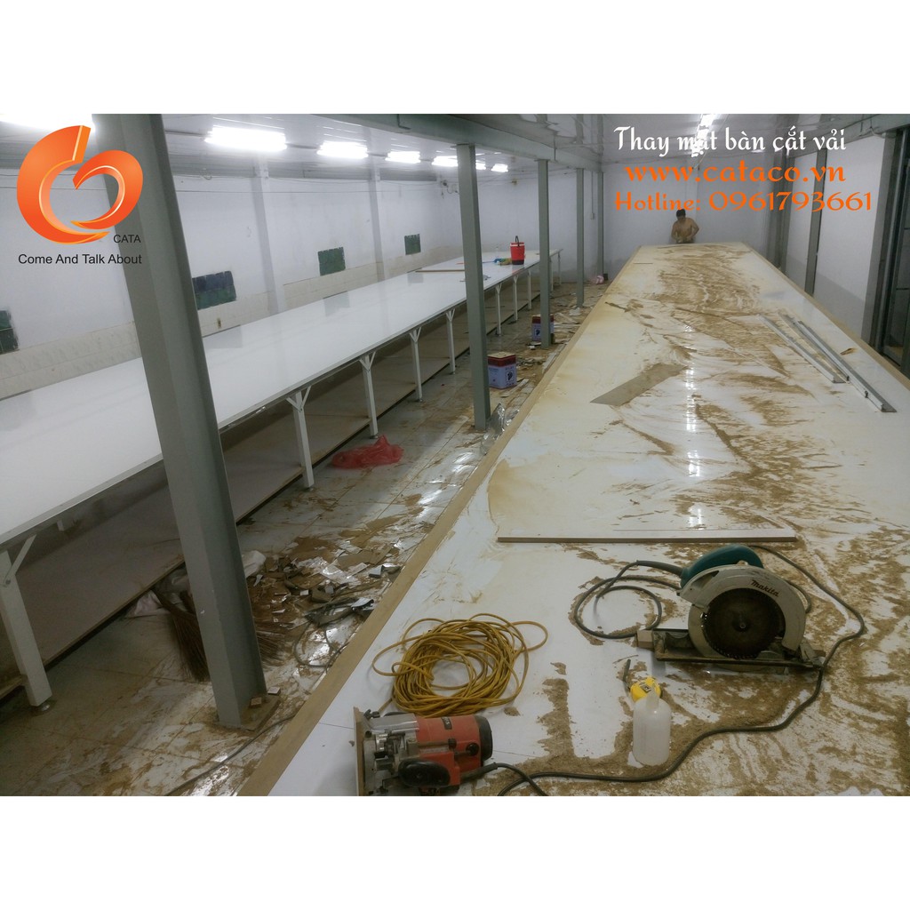 Thay mặt Bàn Cắt Vải công nghiệp giá rẻ