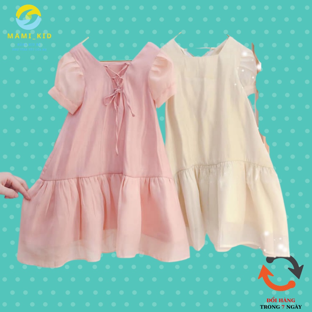 Váy bé gái tơ đũi bay bồng bềnh 12-30KG, MẶC MÙA HÈ SIÊU MÁT mamikid