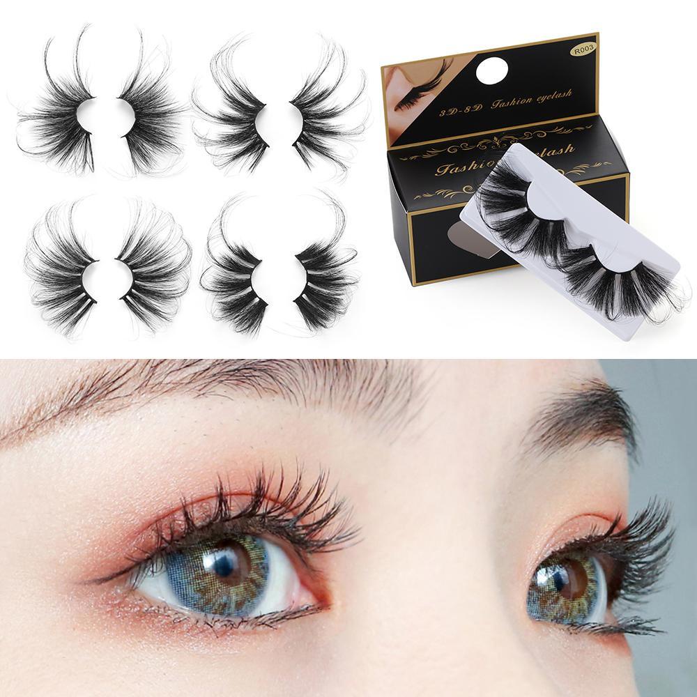 1 Cặp Lông Mi Giả SOFTNESS 70mm Siêu Dài 100% Lông Chồn 3D Thời Trang Dành Cho Nữ