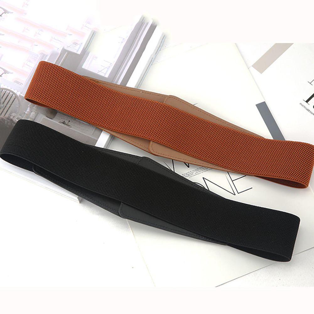 Thắt Lưng Vải Canvas Phối Da PU Co Giãn Phong Cách Retro Sang Trọng