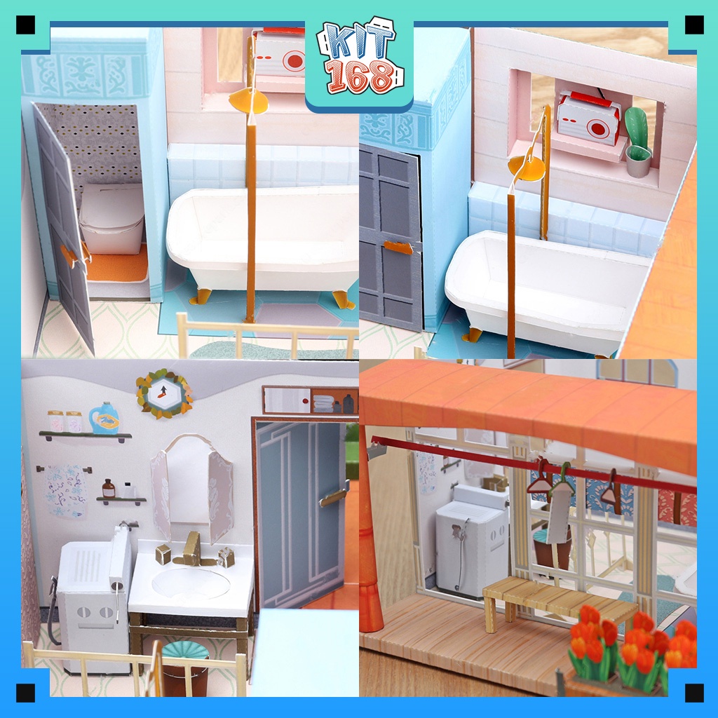 Mô hình giấy kiến trúc Nhà nhỏ xinh xinh ver 4