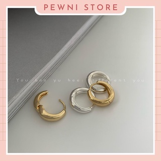 Bông tai nữ tròn nhỏ cá tính dễ thương pewni store e036