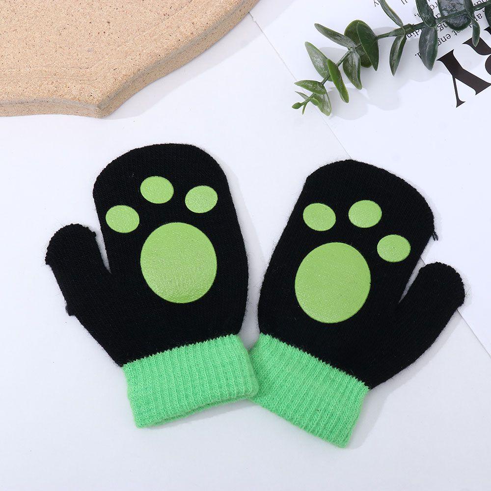 Găng Tay Đan Len Mùa Đông Dày Dặn Ấm Áp Màu Sắc Ngọt Ngào Cho Bé 1-4 Tuổi