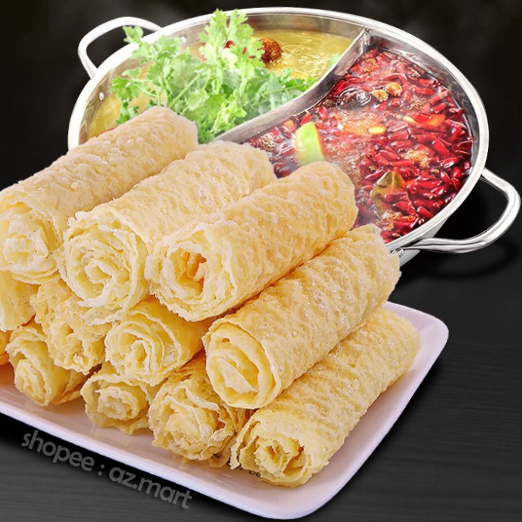 Hủ Trúc Cuộn Ring Roll Trong Haidilao - Tàu Hủ Ky Nhúng Thả Lẩu Malaysia tnb33