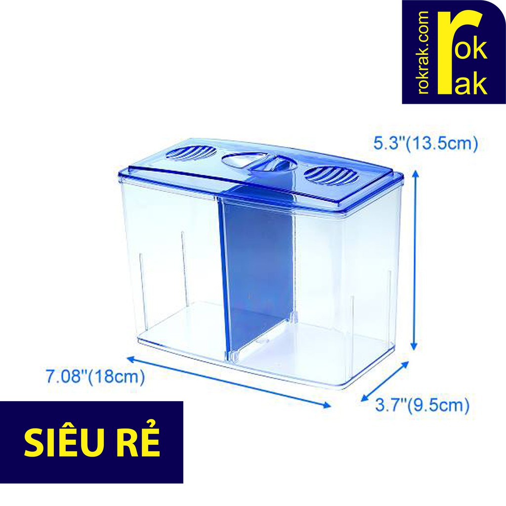 Bể cá betta mini 2 ngăn tháo lắp - Hồ cá betta