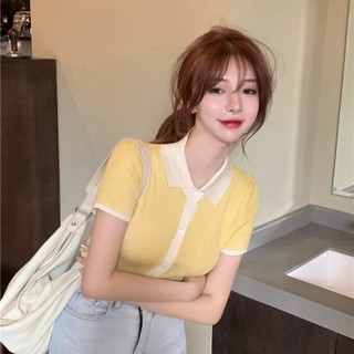 NRVP Áo lụa dệt kim tay ngắn thời trang mùa hè 2020 cho nữ