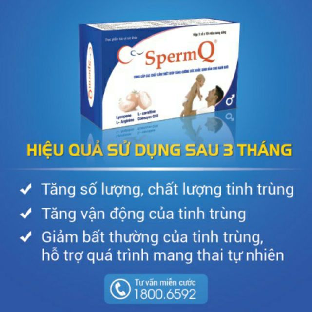 SpermQ - Hỗ trợ điều trị vô sinh ở nam giới 🔥Chính Hãng🔥