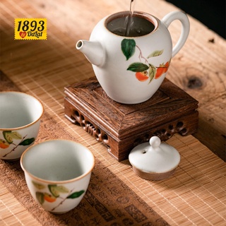 Bộ trà hồng đào men rạn