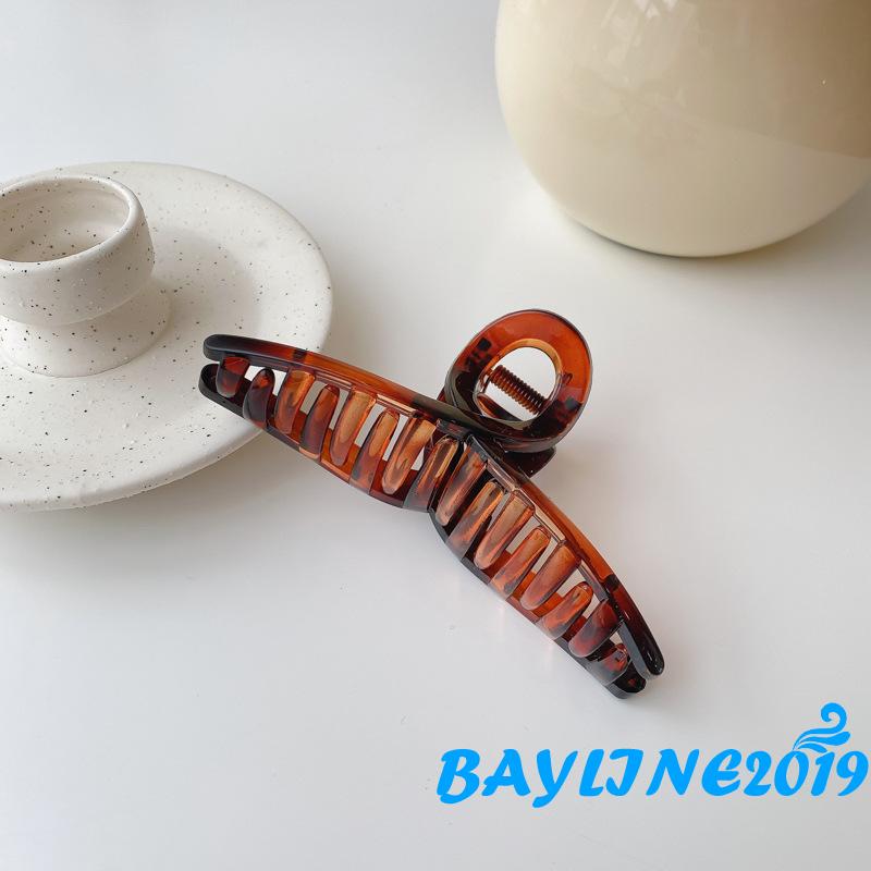 Kẹp tóc bản rộng trong suốt thiết kế thanh lịch cho nữ