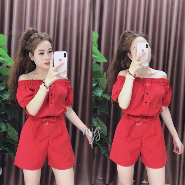 Jumpsuit nữ hở vai/ jump suit ngắn cho nữ