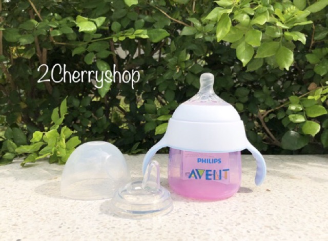 Bình sữa và tập uống nước avent 2in1