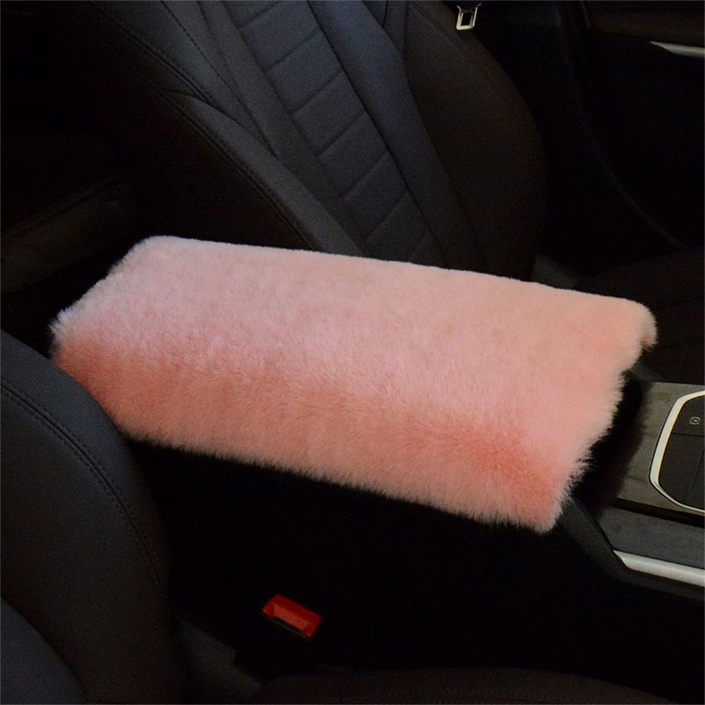 Đệm lót tay vịn bằng lông thỏ mềm mại nhiều màu cho xe hơi