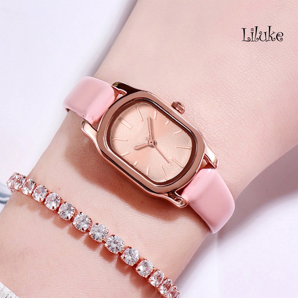 Đồng Hồ Đeo Tay Mặt Vuông Nhỏ Phong Cách Retro Dành Cho Nữ