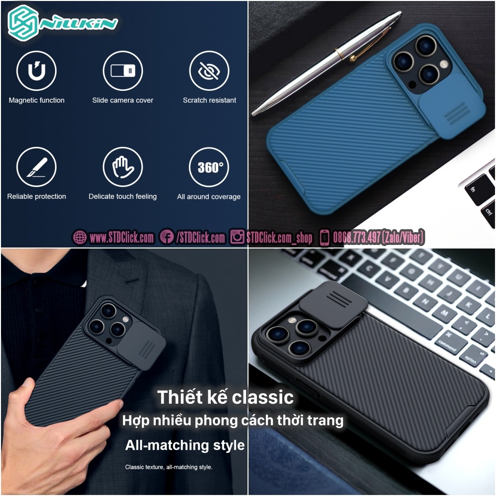 ỐP LƯNG IPHONE 14 PRO MAX NILLKIN CAMSHIELD PRO NILLKIN CHÍNH HÃNG