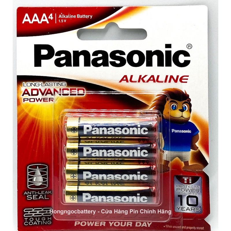 Vỉ 4 Pin AAA Panasonic Alkaline dung lượng cao LR03T/4B - Hàng chính Hãng
