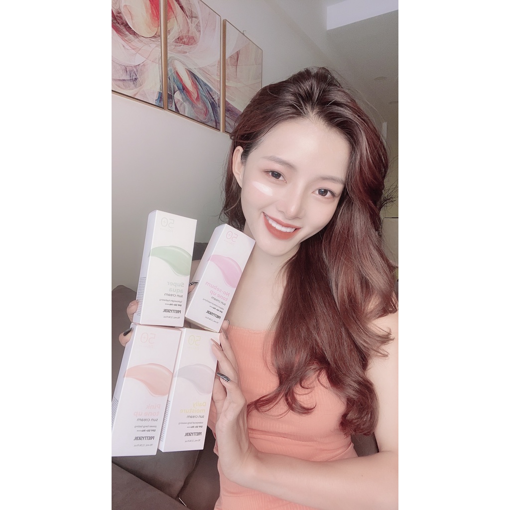 Kem chống nắng nâng tone Pretty Skin pink tone up 50g